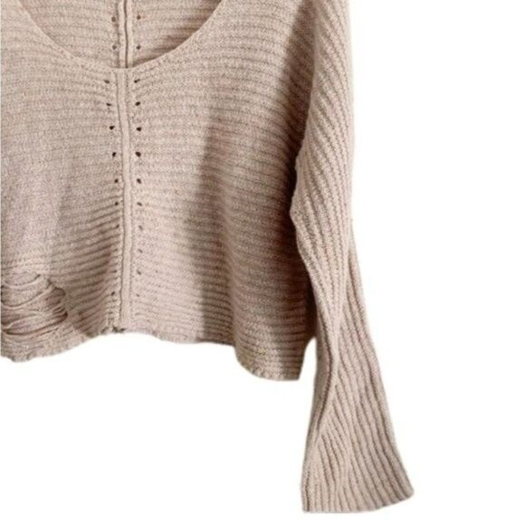 Wildfox Terra Crop Sweater Small – Soft Long Sleeve Knit Pullover - Picture 6 of 11